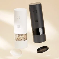 Xiaomi Youpin Huohou Electric Automatic Mill Pepper And Salt Grinder Add Battery & Ceramic Grinding Core - White -BioloMix Shop Xiaomi Youpin Huohou Electric Grinder 496287 2