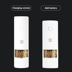 Xiaomi Youpin Huohou Electric Automatic Mill Pepper And Salt Grinder Charger Version & Ceramic Grinding Core - White -BioloMix Shop Xiaomi Youpin Huohou Electric Grinder 496288 2