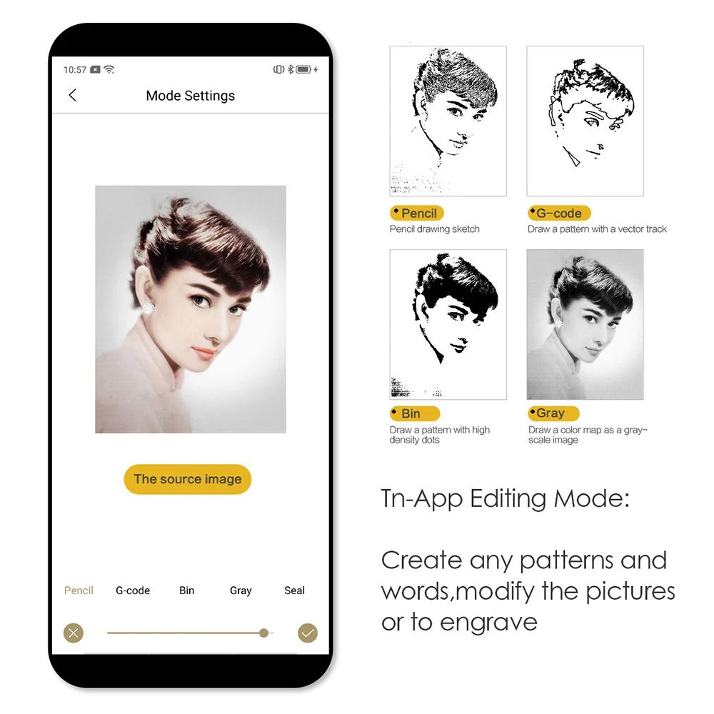LaserPecker Pro Deluxe Smart Laser Engraver With Auto-focusing Support Stand Smart Control Preview Mode Password Lock Overheat Shutdown Motion Detection Goggles 10000+ Hours Lifespan 6 LaserPecker Pro Deluxe Smart Laser Engraver With Auto-focusing Support Stand Smart Control Preview Mode Password Lock Overheat Shutdown Motion Detection Goggles 10000+ Hours Lifespan - Image 4