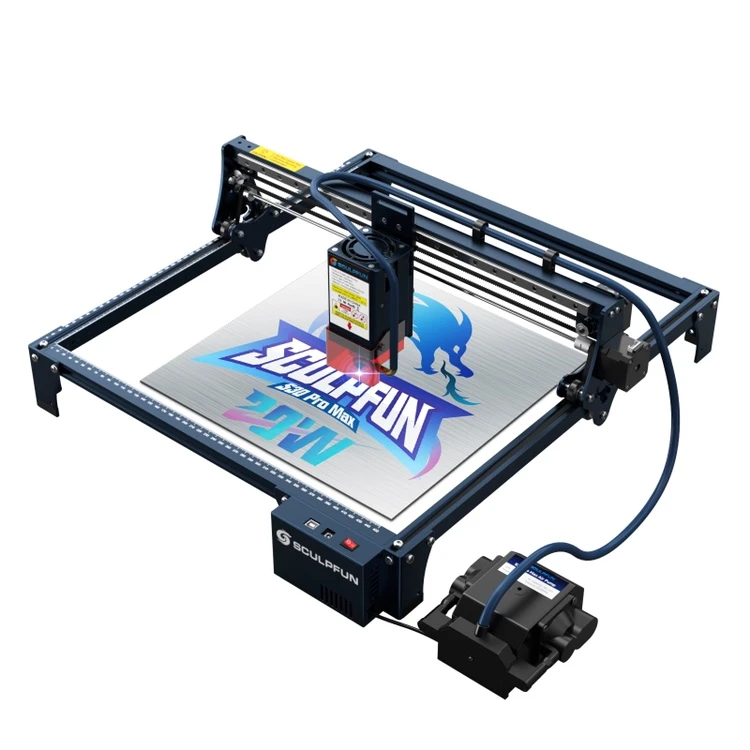 SCULPFUN S30 Pro Max 20W Laser Engraver Cutter, Automatic Air-assist, 0.08*0.1mm Laser Focus, 32-bit Motherboard, Replaceable Lens, Engraving Size 410*400mm, Expandable To 935*905mm 3 SCULPFUN S30 Pro Max 20W Laser Engraver Cutter, Automatic Air-assist, 0.08*0.1mm Laser Focus, 32-bit Motherboard, Replaceable Lens, Engraving Size 410*400mm, Expandable To 935*905mm